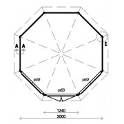 Lugarde Prima De Luxe 300cm 28mm Lugarde Prima Round Series Summerhouses