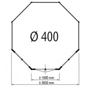 Lugarde Prima Grand Four 400cm 44mm Lugarde Prima Round Series Summerhouses