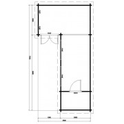 Lugarde Log Cabin Bordeaux 350 x 700cm PLANNING COMPLIANT Buildings Under 2.5m High