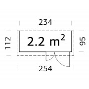 Palmako Shed Leif 2.2m2