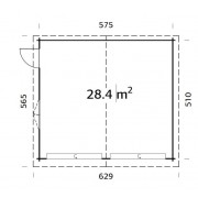 Palmako Garage Roger 28.4m2 Timber Garages & Carports