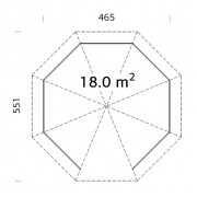 Palmako Pavilion Betty 18.0m2 Flat Roof Gazebos  