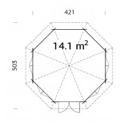 Palmako Pavilion Hanna 14.1m2 Palmako Summerhouses
