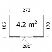 Palmako Shed Leif 4.2m2