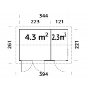 Palmako Shed Olaf 6.6m2 PALMAKO Garden Buildings