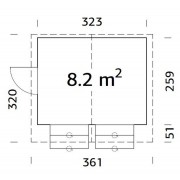 Palmako Kiosk Stella 8.2m2