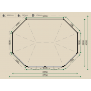 Lugarde Summerhouse P890 Hexagon Series