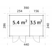 Palmako Shed Jari 8.9m2