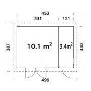 Palmako Shed Kalle 13.5m2